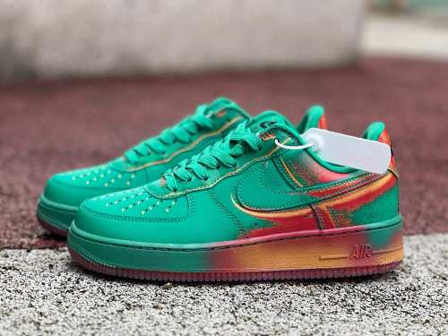 Authentic Nike Air Force 1 Low '07 Stadium Green Crimson