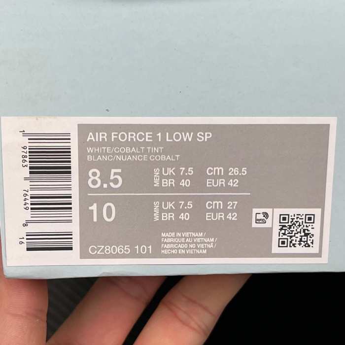 Authentic Nike Air Force 1 Low Drake NOCTA Certified Lover Boy White Cobalt Tint