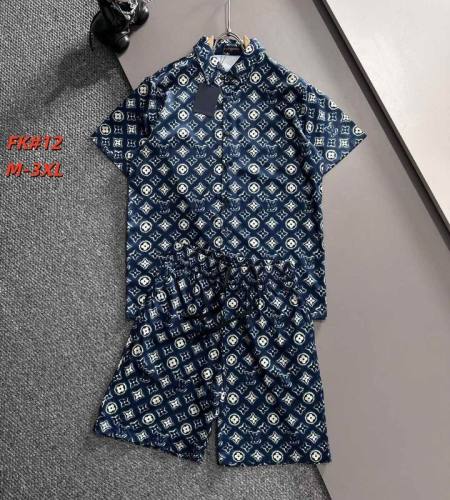 LV short sleeve men suit-309(M-XXXL)