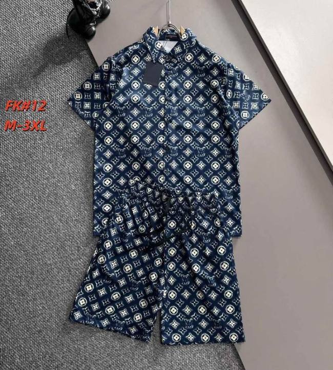 LV short sleeve men suit-309(M-XXXL)