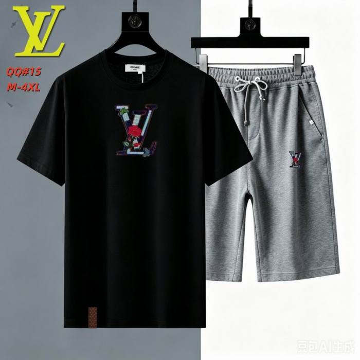 LV short sleeve men suit-328(M-XXXXL)