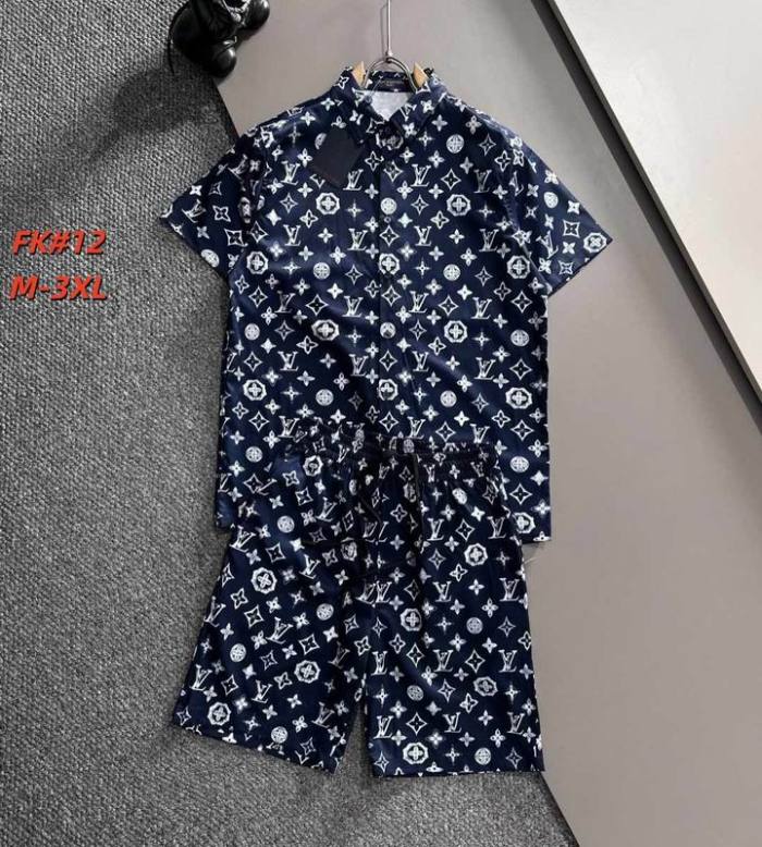 LV short sleeve men suit-310(M-XXXL)