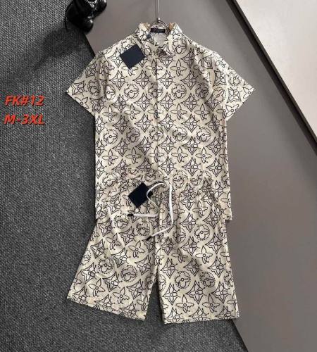 LV short sleeve men suit-307(M-XXXL)
