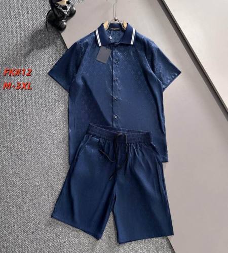 LV short sleeve men suit-301(M-XXXL)
