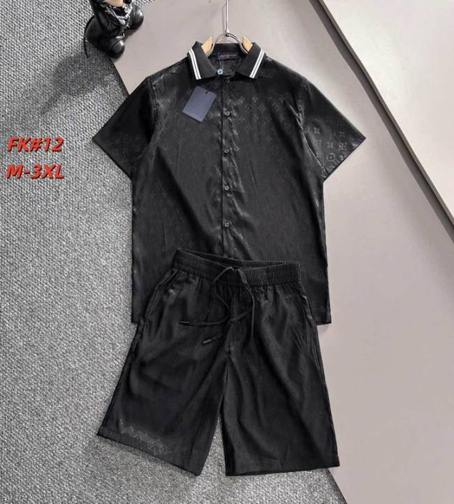 LV short sleeve men suit-300(M-XXXL)