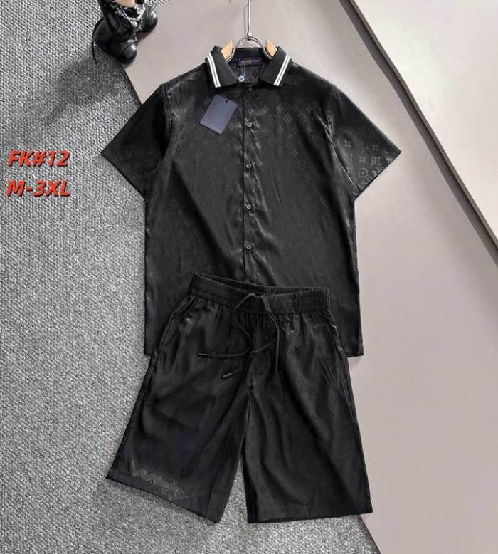 LV short sleeve men suit-300(M-XXXL)