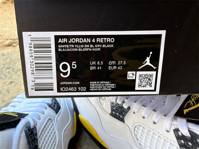 Authentic Air Jordan 4 Retro Rare Air Tour Yellow