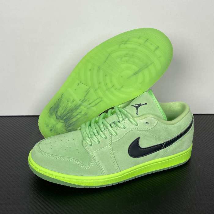 Authentic Air Jordan 1 Low SE  Lime Blast  GS