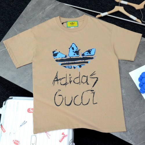 1:1 quality version Doodle Splash ink printed monogram  tee
