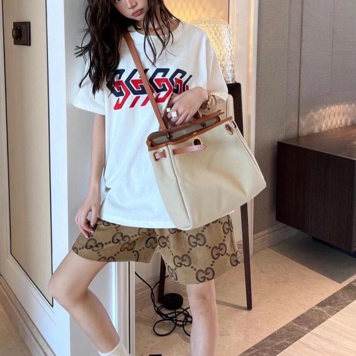 1:1 quality version Mirror letter short-sleeved T-shirt 2 colors