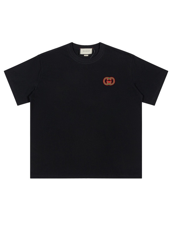 1:1 quality version two-color logo back letter embroidery tee 2 colors