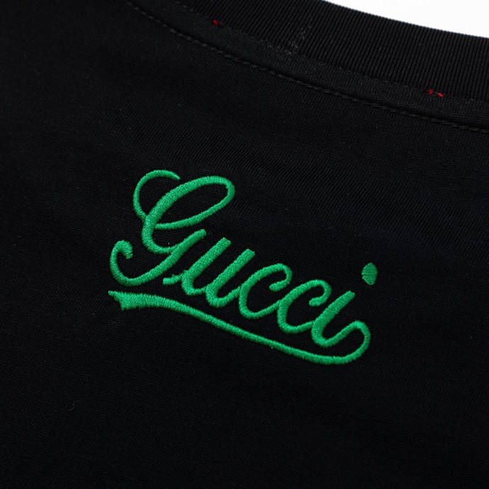 1:1 quality version two-color logo back letter embroidery tee 2 colors