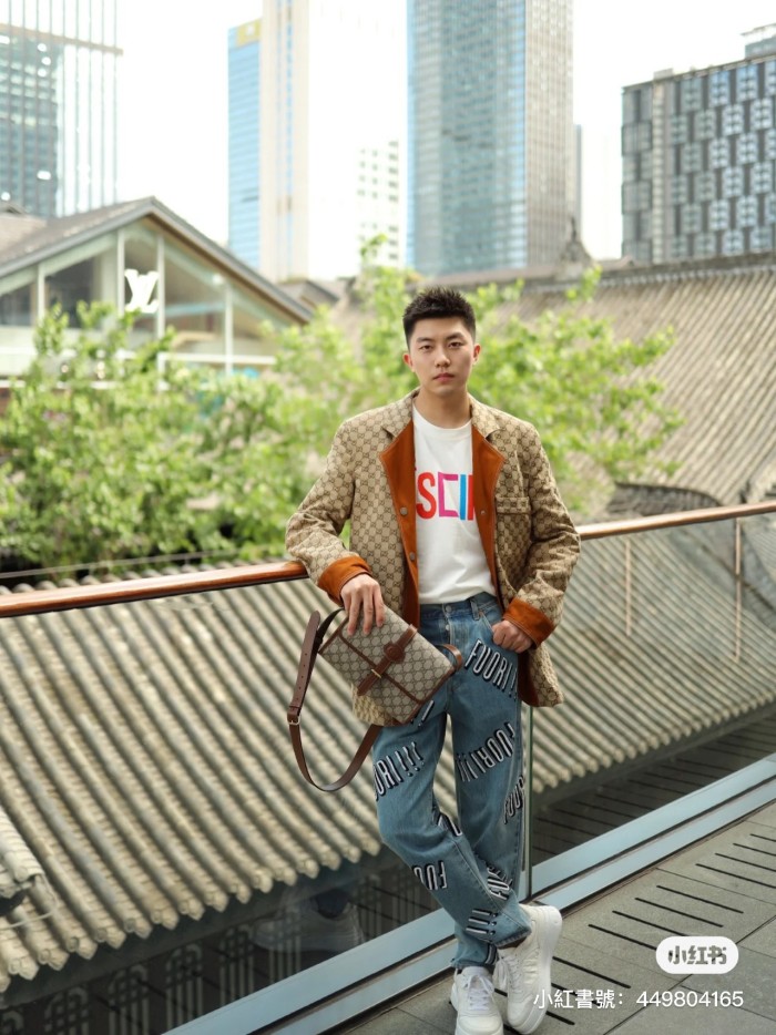 1:1 quality version Front and back colorful letter print tee 2 colors