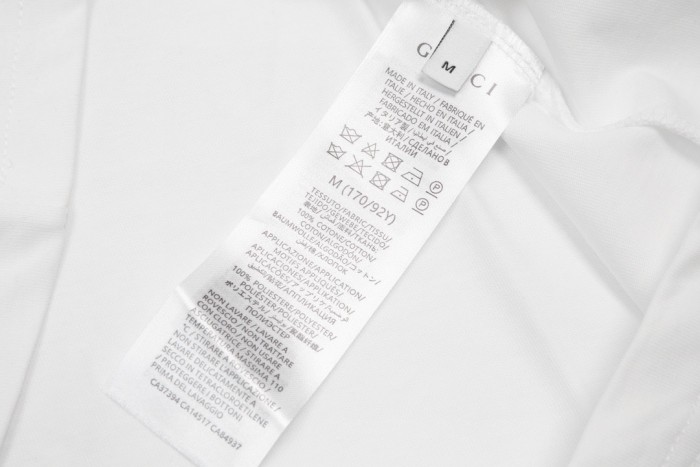 1:1 quality version Front and back colorful letter print tee 2 colors