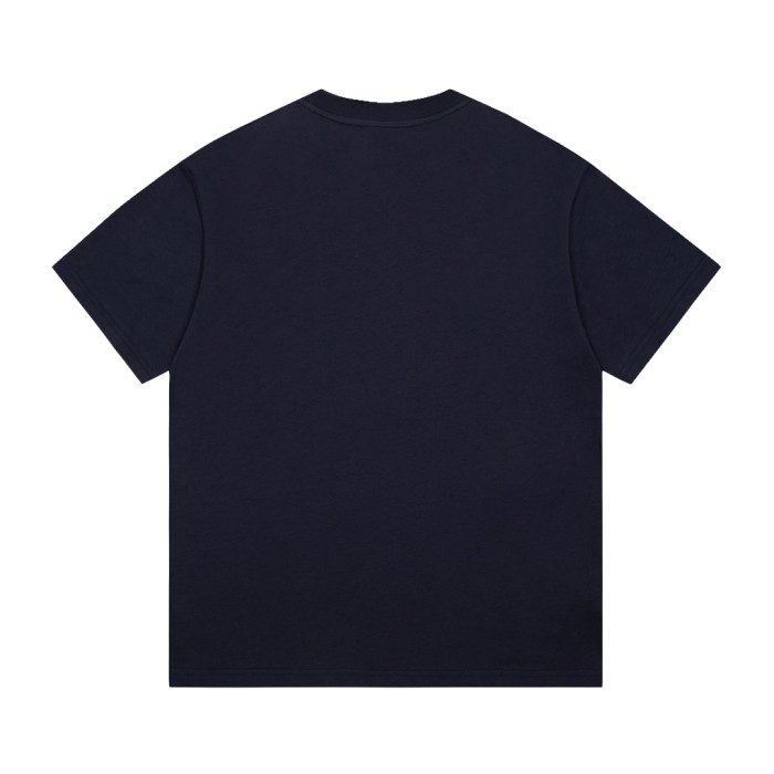 1:1 quality version Horizontal logo embroidered short-sleeved body shirt 2 colors