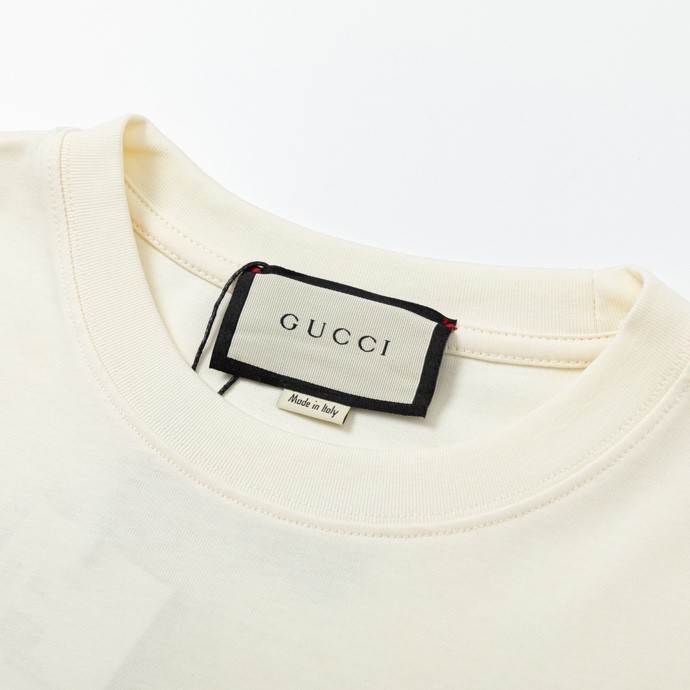 1:1 quality version two-color logo back letter embroidery tee 2 colors