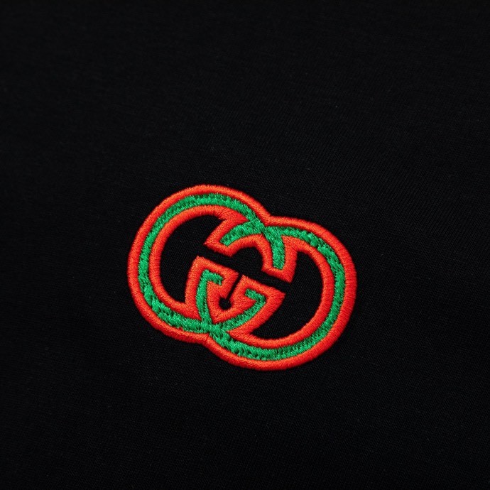 1:1 quality version two-color logo back letter embroidery tee 2 colors