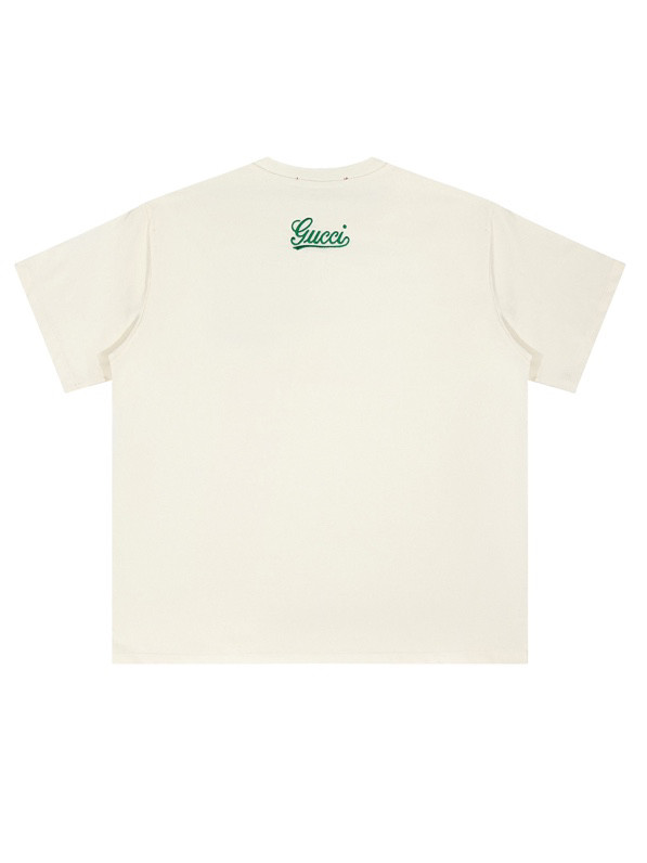 1:1 quality version two-color logo back letter embroidery tee 2 colors