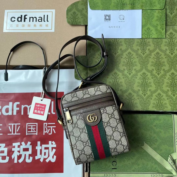 1:1 quality version Double G fashion old flower crossbody bag
