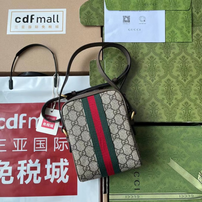 1:1 quality version Double G fashion old flower crossbody bag