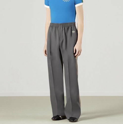 1:1 quality version Embroidered pants with side stripes