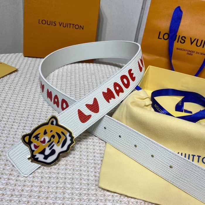 1:1 quality version Tiger Head Red Letter Belt