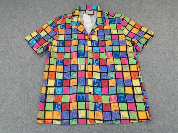 [50% Off] Colorful Plaid Print Short Sleeve Shirt
