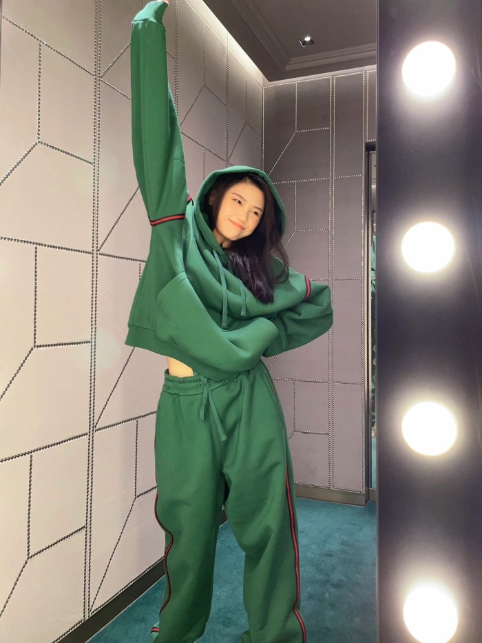 1:1 quality version Webbing Knit Cotton Track Pants