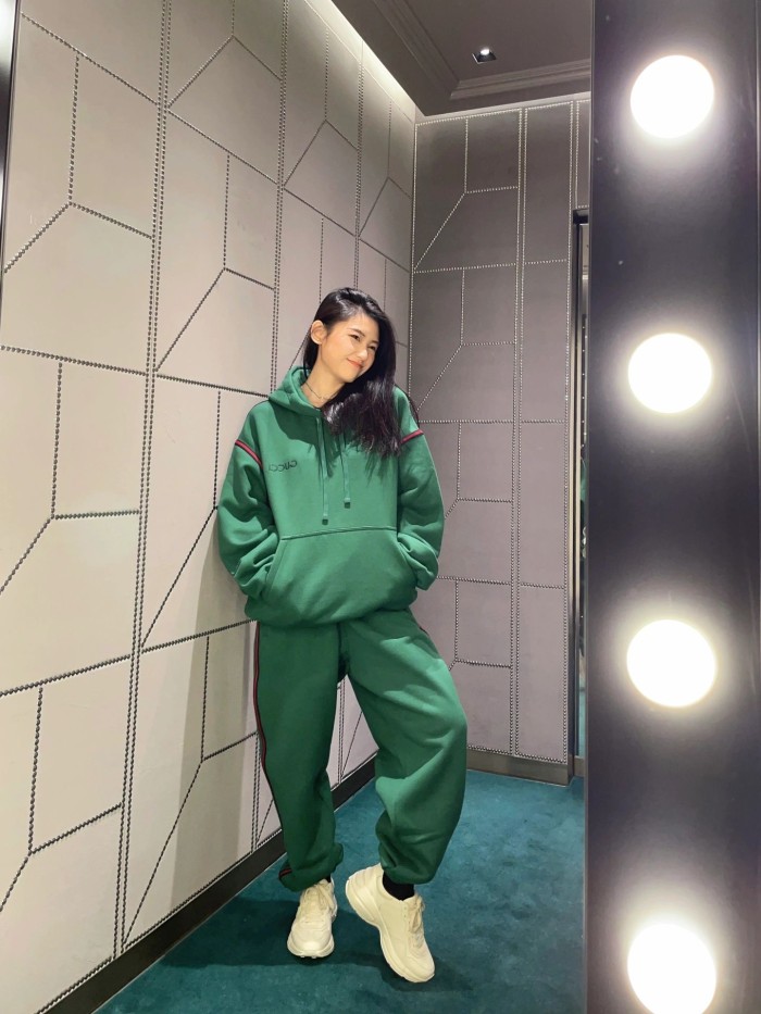 1:1 quality version Webbing Knit Cotton Track Pants