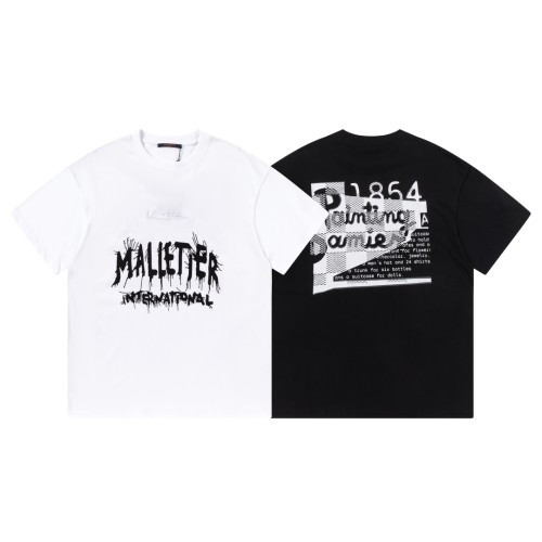 Rendering Ink Splash Embroidery Print Short Sleeve Tee 2 colors