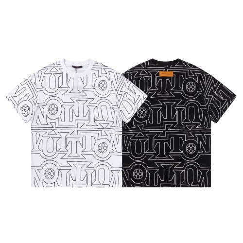 Crew Neck Allover Letter T-Shirt 2 colors