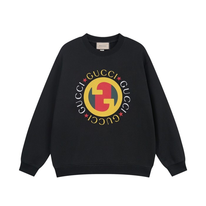 Letter contrasting patchwork round neck hoodie