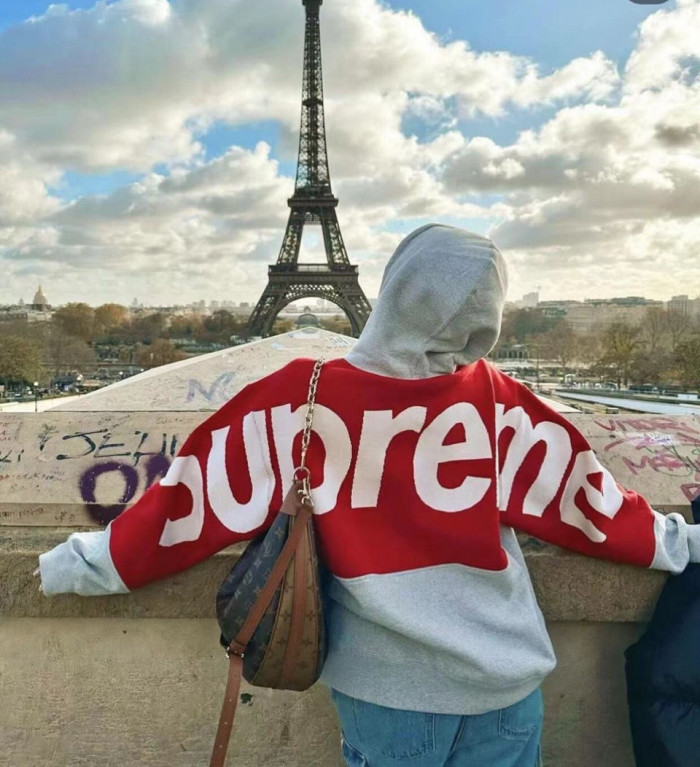 Hooded Sweatshirt with XL Lettering on the Back 2 colors