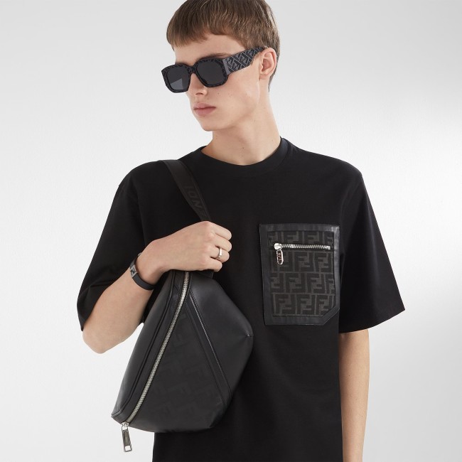 Chest Zipper Pocket Patchwork Short Sleeve Tee 2 colors