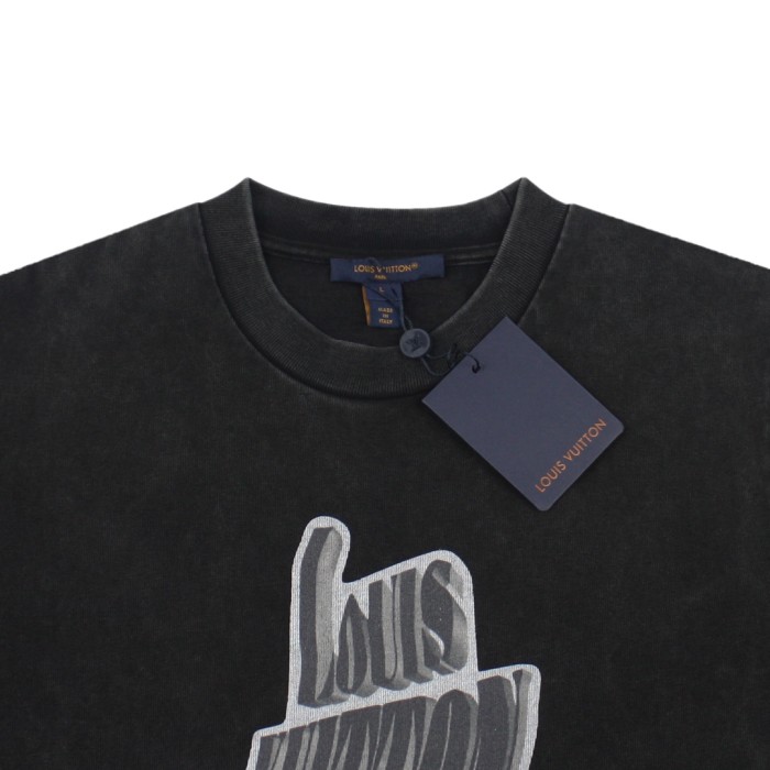 1:1 quality version Lettered Washed Print tee