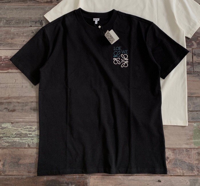 Colorblocked Embroidered Asymmetric Logo T-Shirt 2 colors