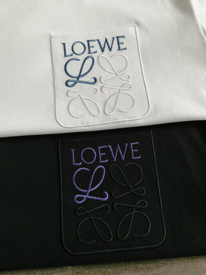 Embroidered Logo Watch Pocket Short Sleeve T-Shirt 2 colors