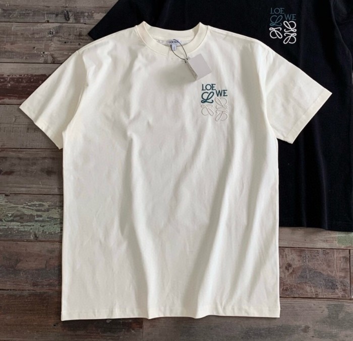 Colorblocked Embroidered Asymmetric Logo T-Shirt 2 colors