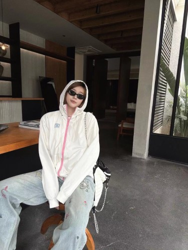 1:1 quality version Colorblocked Hooded Punching Jacket for girls