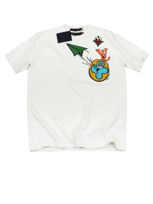 1:1 quality version Manga Appliqué Woolen tee