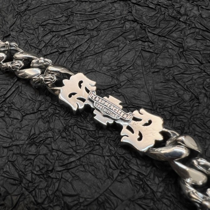 1:1 quality version pure silver-Flame Cross bracelet