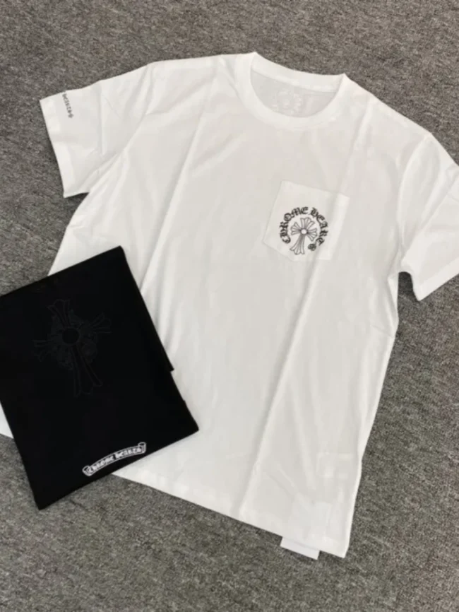 1:1 quality version Simple minimalist dark print three elements tee 2 colors