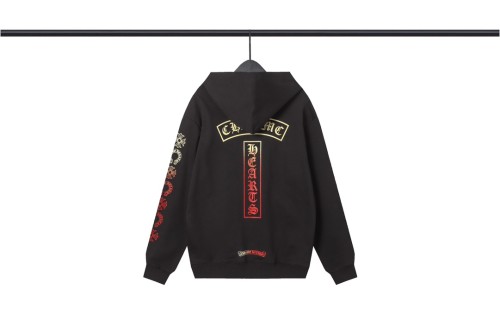  Gradient Letter Label Cotton Terry Hoodie
