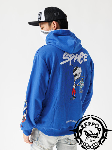 [Buy One Get One Free]CH Mattyboy fire hoodie blue