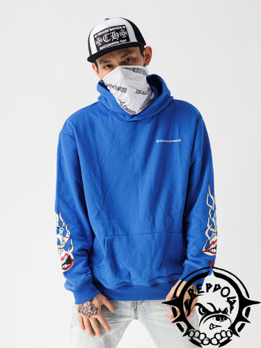 [Buy One Get One Free]CH Mattyboy fire hoodie blue