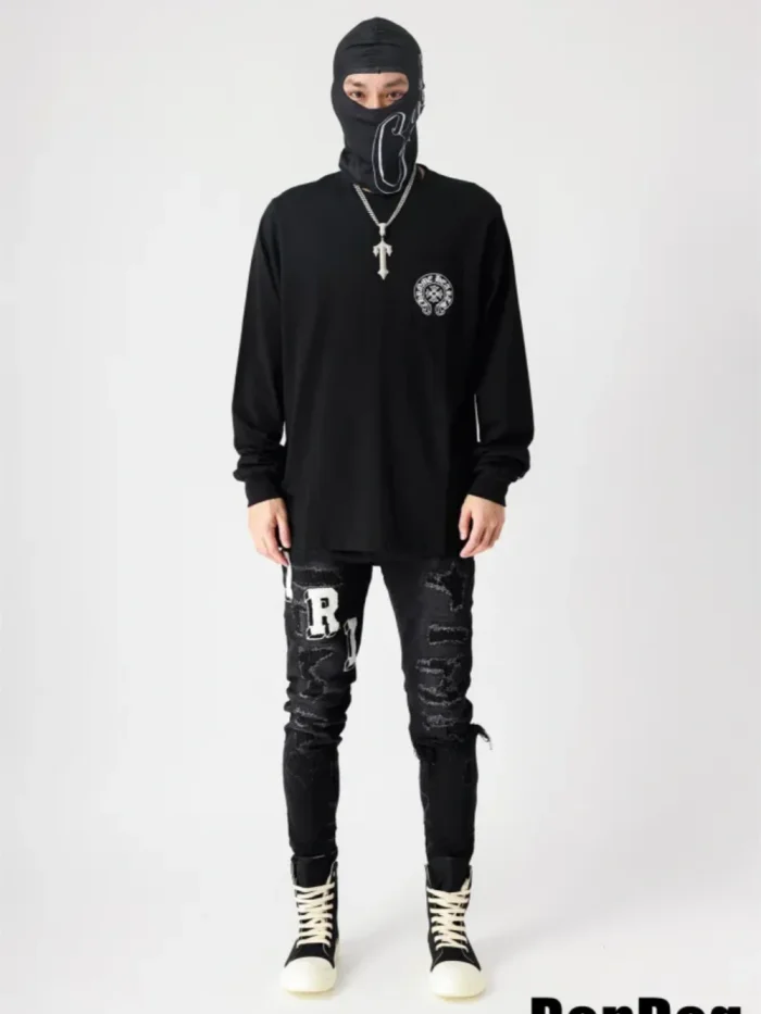 1:1 quality version Horseshoe Cross Vine Long Sleeve T-shirt 2 colors