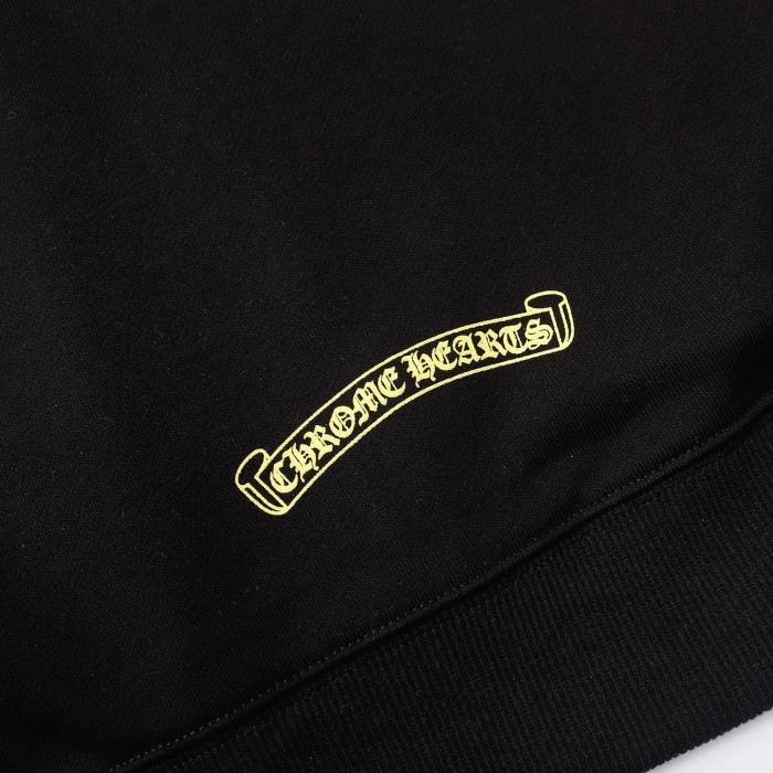  Yellow dagger print zipper hoodie
