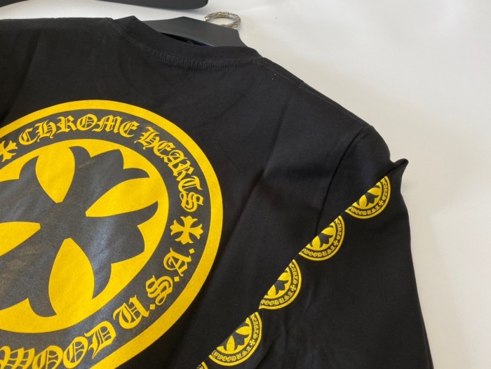 1:1 quality version Gold Disc Cross Long Sleeve T-shirt 2 colors