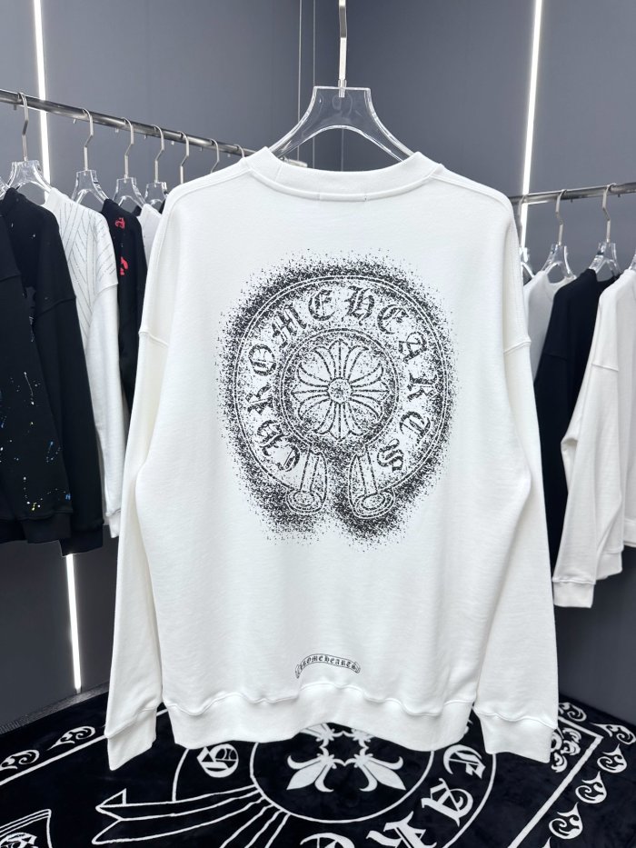 Big Horseshoe Print Crew Neck Sweatshirt 2 colors