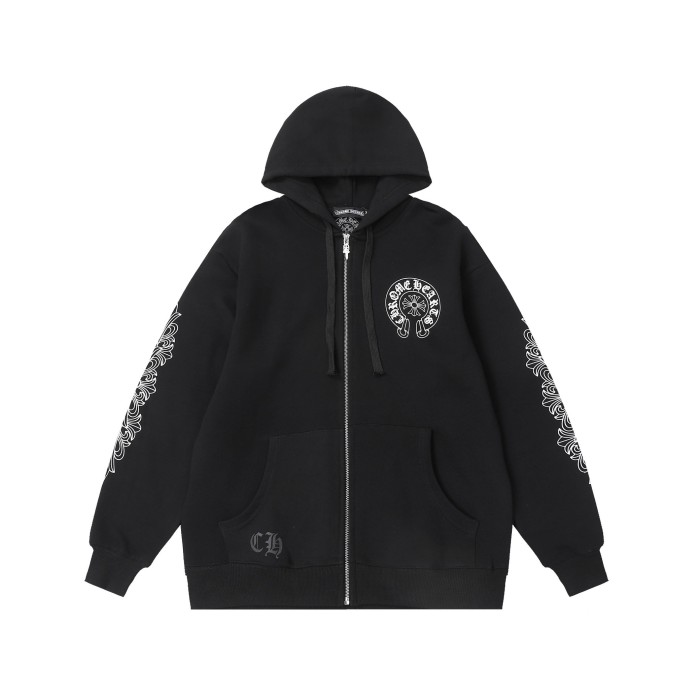  Malibu limited horseshoe print zipper hoodie